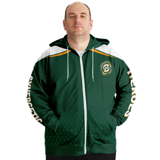 Mens Plus-size Ziphoodie - Emerald Green - Synergetic Heroes