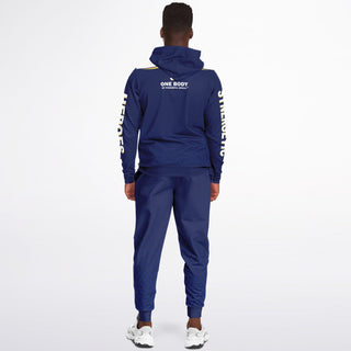 Mens Ziphoodie & Emblem Jogger - Midnight Blue