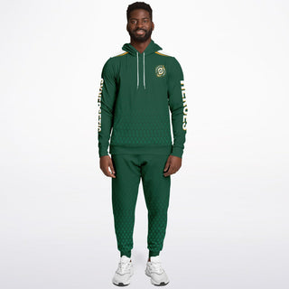 Mens Hoodie & Emblem Jogger - Emerald Green