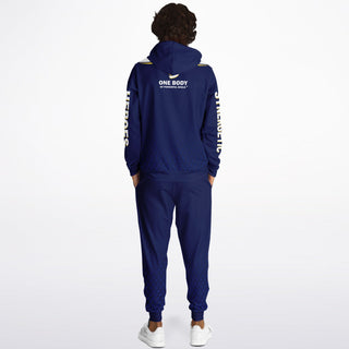 Mens Hoodie & Emblem Jogger - Midnight Blue