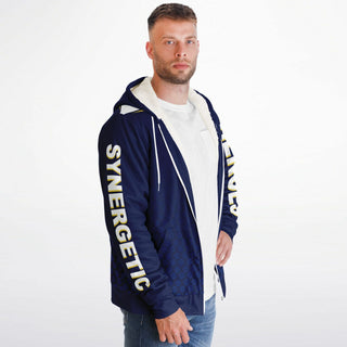 Mens Microfleece Ziphoodie - Midnight Blue - Synergetic Heroes