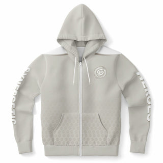 Mens Zip-Up Hoodie - Jade White