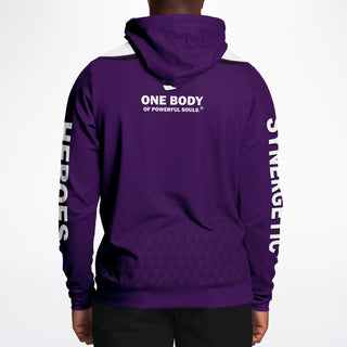 Mens Hoodie - Purple Shield