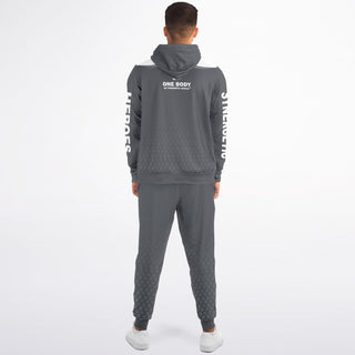 Mens Ziphoodie & Emblem Jogger - Shadow Gray
