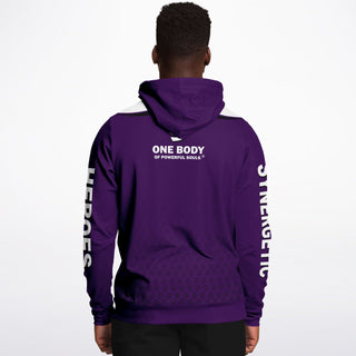 Mens Hoodie - Purple Shield