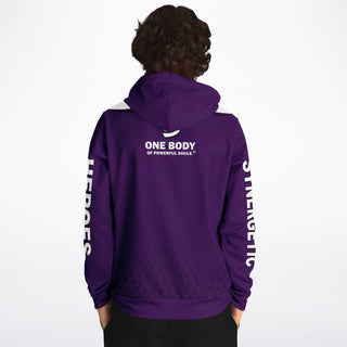 Mens Hoodie - Purple Shield