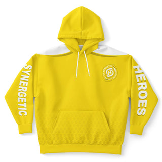 Mens Plus-size Hoodie - Yellow Sun - Synergetic Heroes