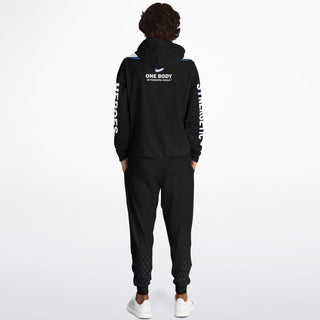 Mens Hoodie & Emblem Jogger - Obsidian Black
