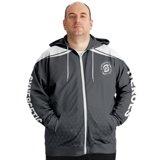 Mens Plus-size Ziphoodie - Shadow Gray - Synergetic Heroes
