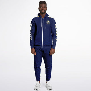 Mens Ziphoodie & Emblem Jogger - Midnight Blue