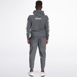 Mens Ziphoodie & Emblem Jogger - Shadow Gray