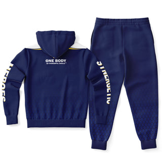 Mens Ziphoodie & Emblem Jogger - Midnight Blue
