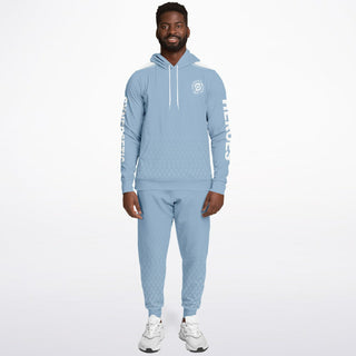 Mens Hoodie & Emblem Jogger - Angel Blue