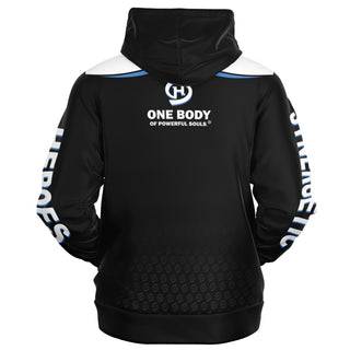 Mens Zip-Up Hoodie - Obsidian Black