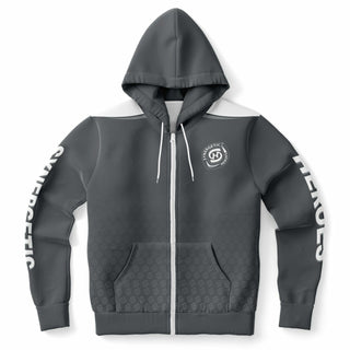 Mens Zip-Up Hoodie - Shadow Gray