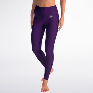 Yoga Leggings - Purple Shield