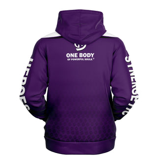 Mens Hoodie - Purple Shield