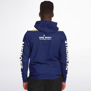 Mens Zip-Up Hoodie - Midnight Blue