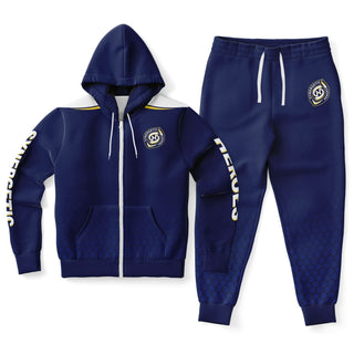 Mens Ziphoodie & Emblem Jogger - Midnight Blue