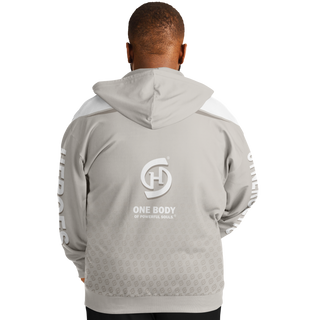 Mens Plus-size Ziphoodie - Jade White - Synergetic Heroes
