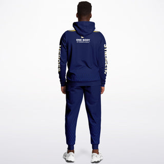 Mens Hoodie & Emblem Jogger - Midnight Blue