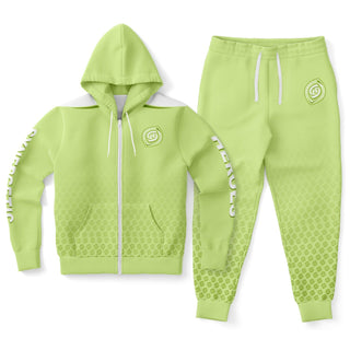 Mens Ziphoodie & Emblem Jogger - Harmony Green