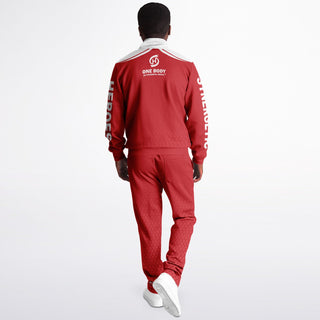 Mens Tracksuit - Fire Red