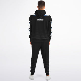 Mens Ziphoodie & Emblem Jogger - Obsidian Black