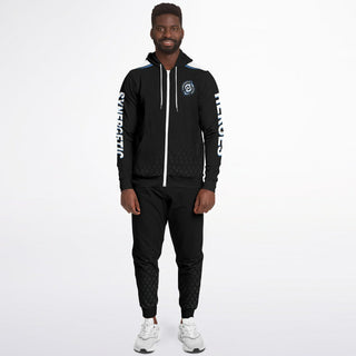 Mens Ziphoodie & Emblem Jogger - Obsidian Black