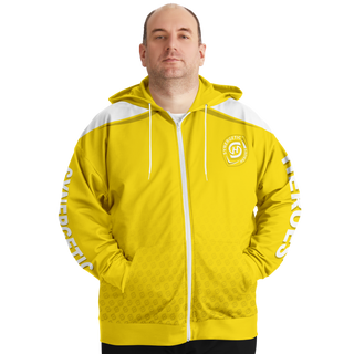 Mens Plus-size Ziphoodie - Yellow Sun - Synergetic Heroes