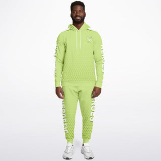 Mens Hoodie & Lettered Jogger - Harmony Green