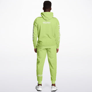 Mens Hoodie & Lettered Jogger - Harmony Green