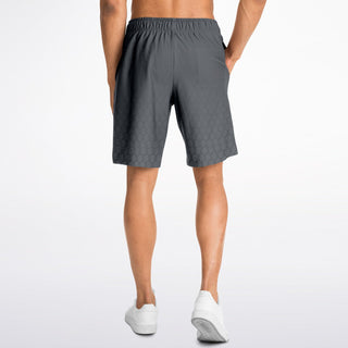Mens Athletic Long Shorts - Shadow Gray