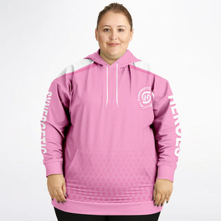 Womens Plus-size Hoodie - Soft Rose - Synergetic Heroes