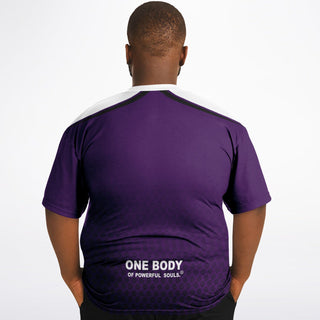 Mens Plus-size T-Shirt - Purple Shield