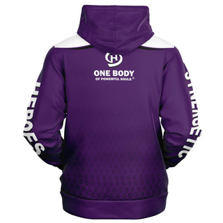 Mens Zip-Up Hoodie - Purple Shield