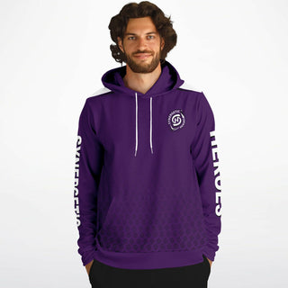 Mens Hoodie - Purple Shield