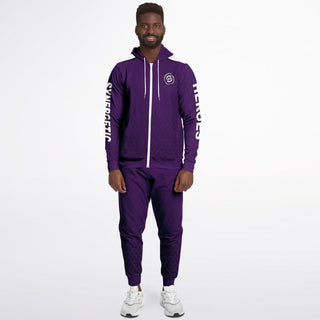 Mens Ziphoodie & Emblem Jogger - Purple Shield