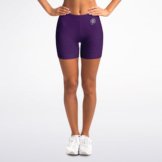 Legging Shorts - Purple Shield