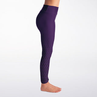 Yoga Leggings - Purple Shield