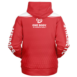 Womens Zip-Up Hoodie - Fire Red