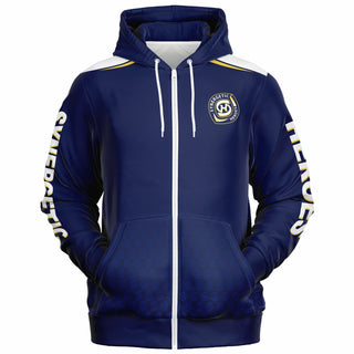 Womens Zip-Up Hoodie - Midnight Blue
