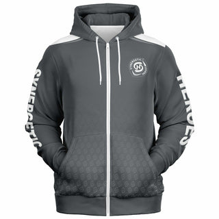 Womens Zip-Up Hoodie - Shadow Gray