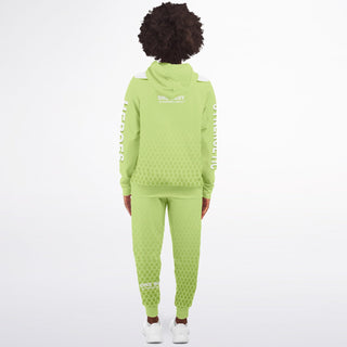 Womens Ziphoodie & Lettered Jogger - Harmony Green