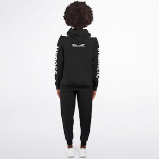 Womens Ziphoodie & Emblem Jogger - Obsidian Black