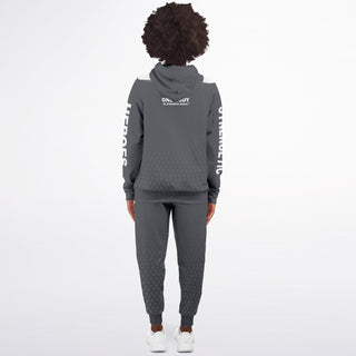 Womens Ziphoodie & Emblem Jogger - Shadow Gray