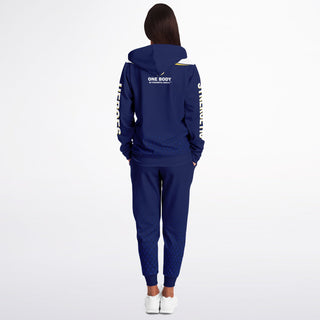 Womens Ziphoodie & Emblem Jogger - Midnight Blue