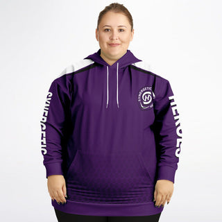 Womens Plus-size Hoodie - Purple Shield
