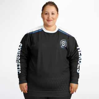 Womens Athletic Plus-size Sweatshirt - Obsidian Black