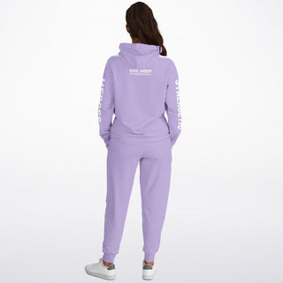Womens Hoodie & Lettered Jogger - Lavender Mist